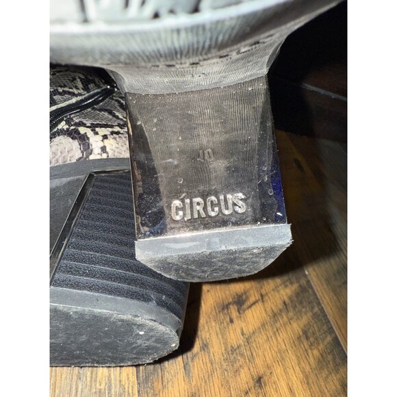 CIRCUS Sam Edelman CAL Snakeskin Embossed Boot Bootie Size 10 - Picture 9 of 14